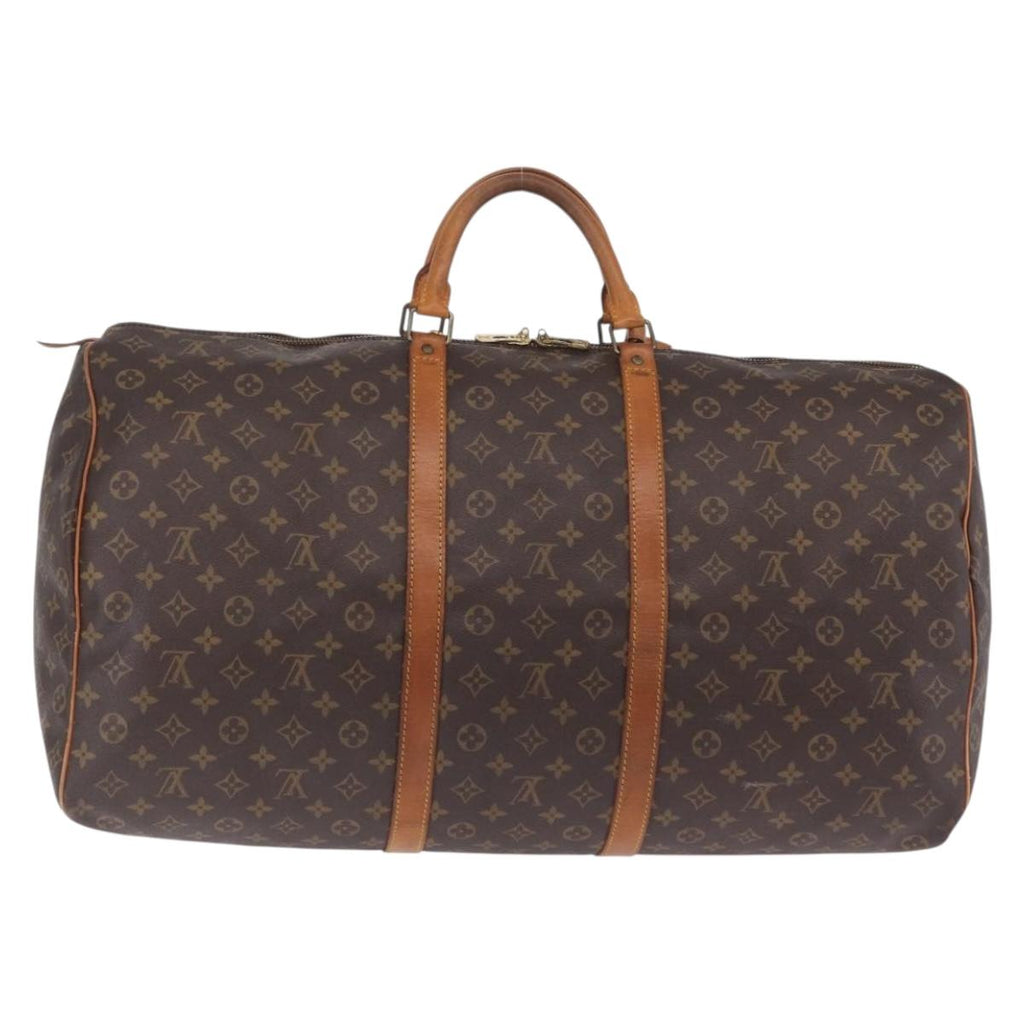 LOUIS VUITTON Monogram Keepall 60 Boston Bag M41422 LV Auth 205364V