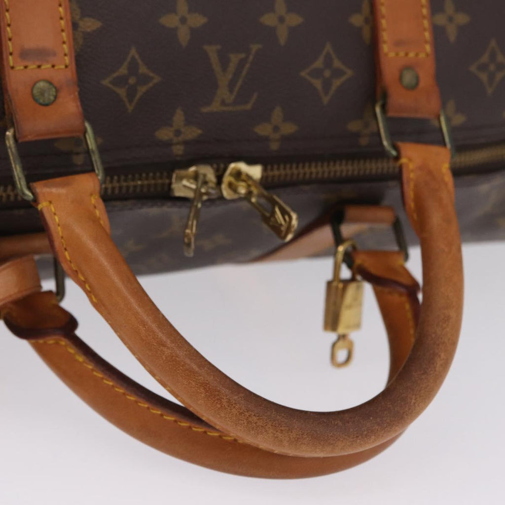 LOUIS VUITTON Monogram Keepall 60 Boston Bag M41422 LV Auth 205364V