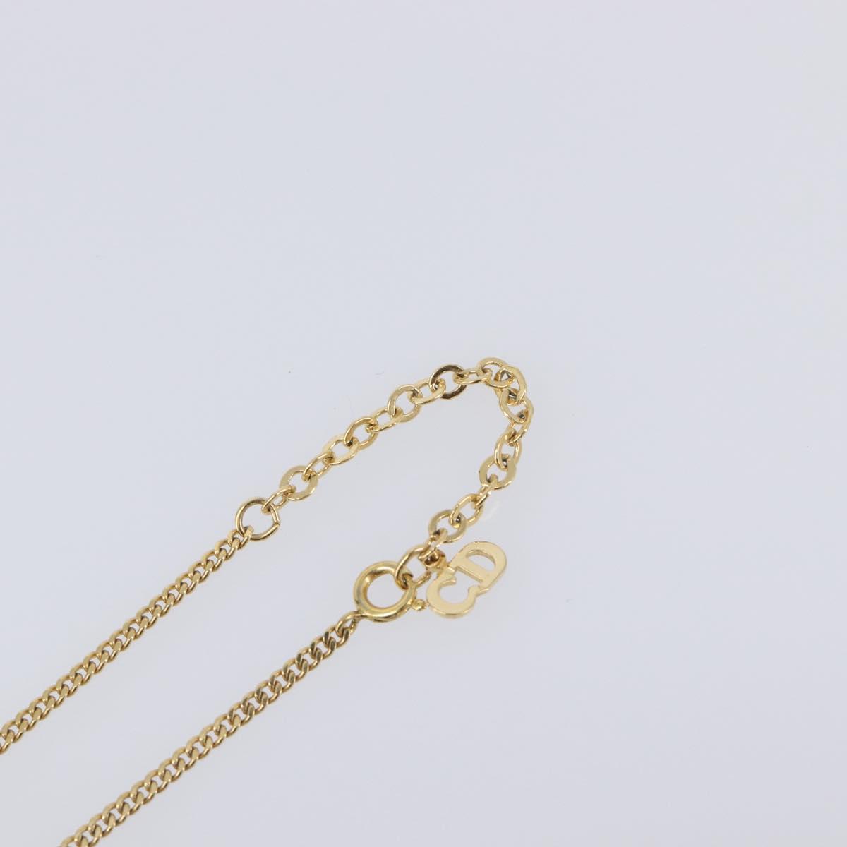 Christian Dior Necklace metal Gold Auth 205462