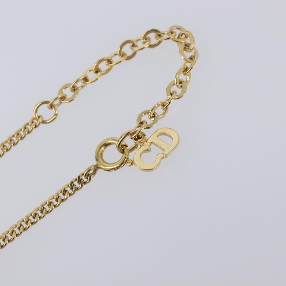 Christian Dior Necklace metal Gold Auth 205462