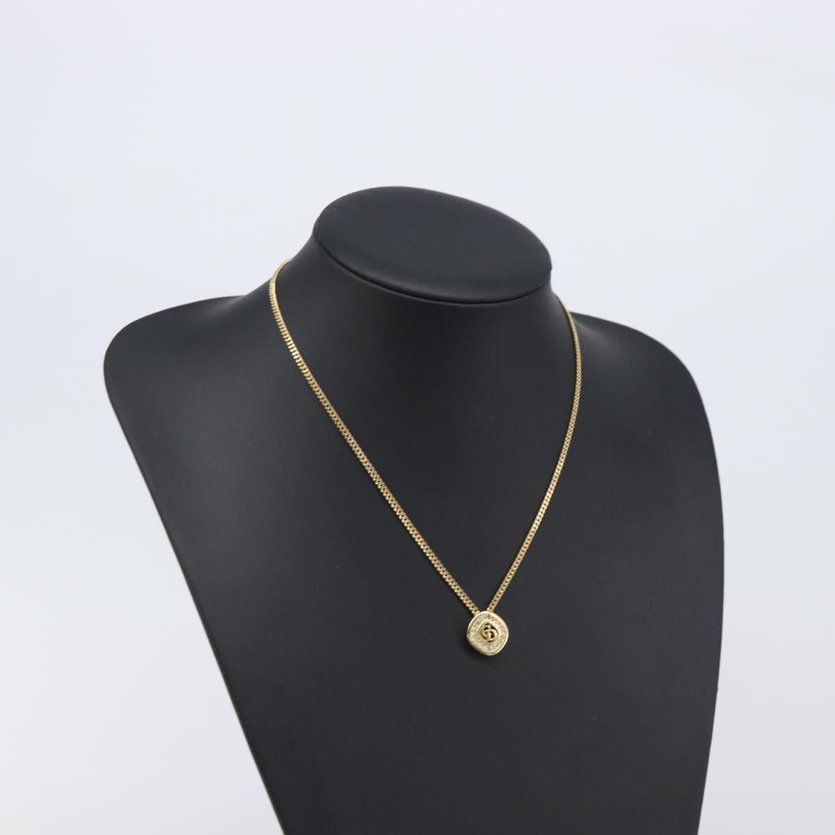 Christian Dior Necklace metal Gold Auth 205462