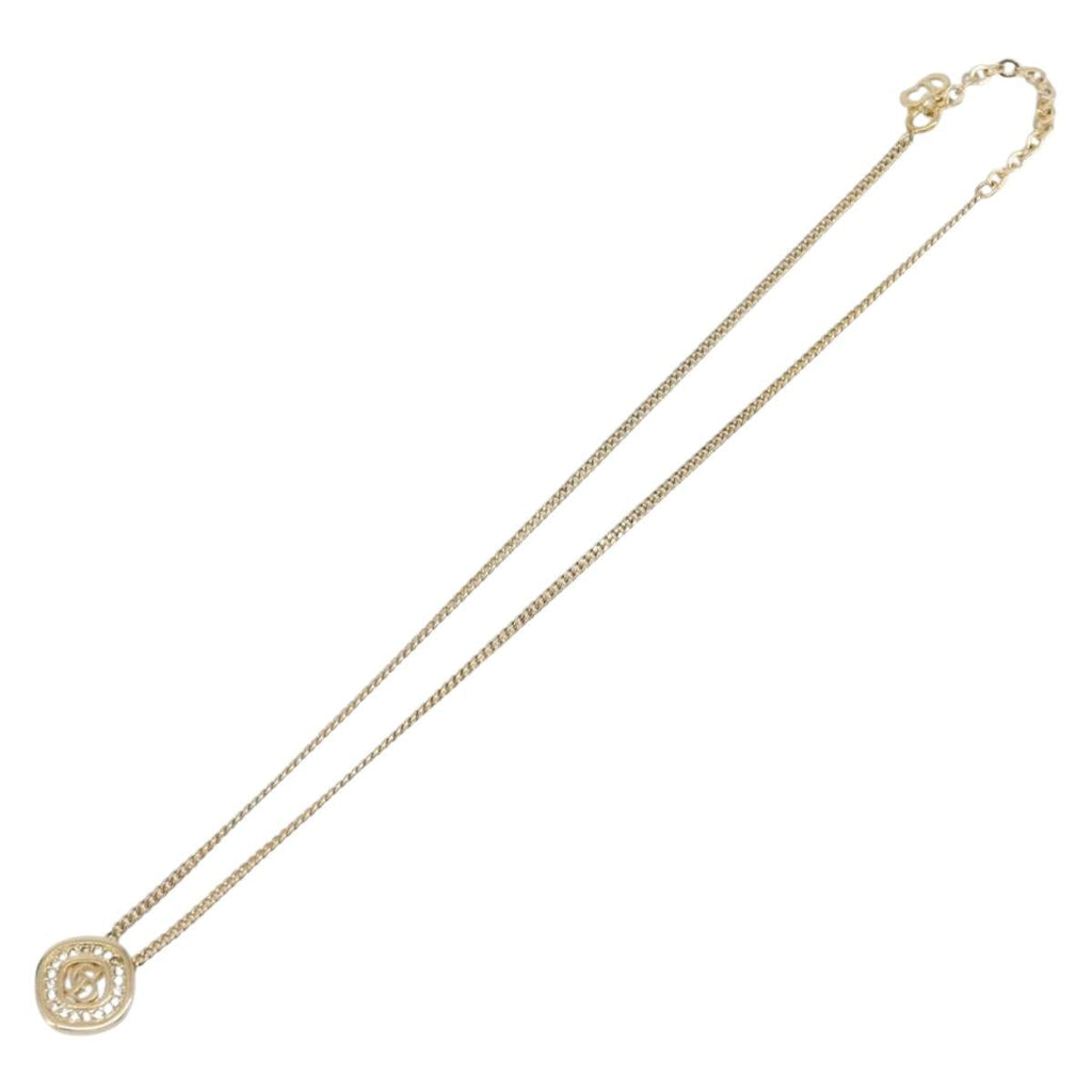 Christian Dior Necklace metal Gold Auth 205462