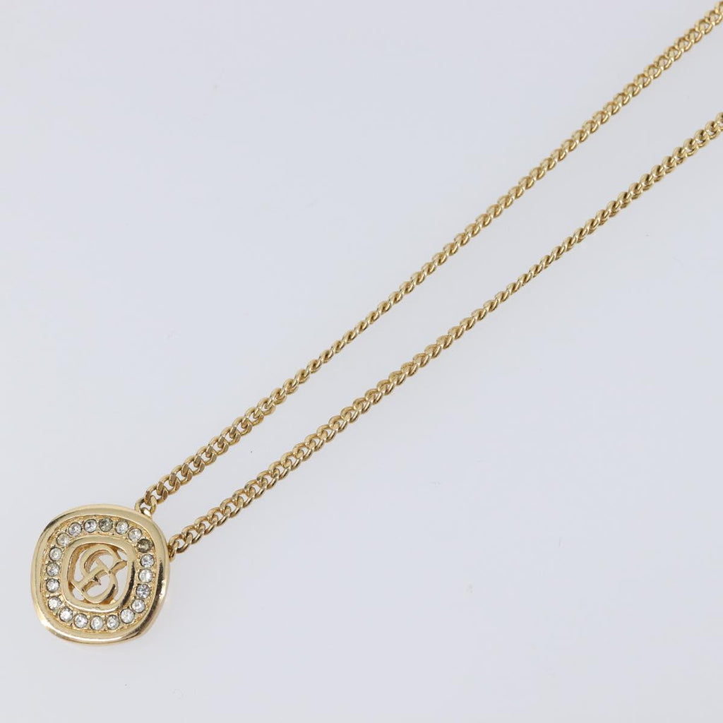 Christian Dior Necklace metal Gold Auth 205462