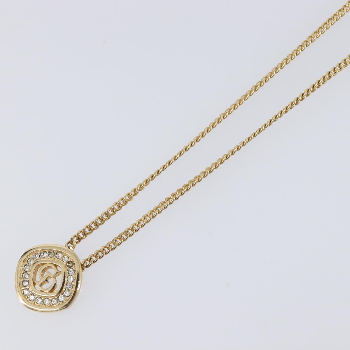 Christian Dior Necklace metal Gold Auth 205462
