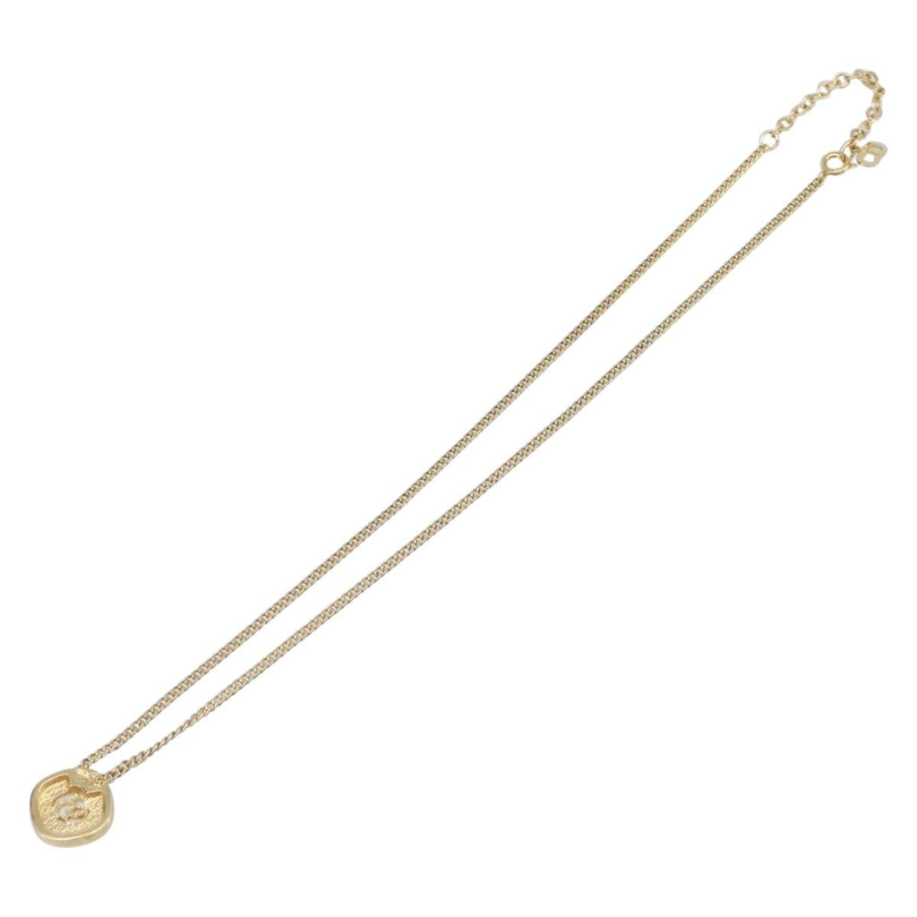Christian Dior Necklace metal Gold Auth 205462