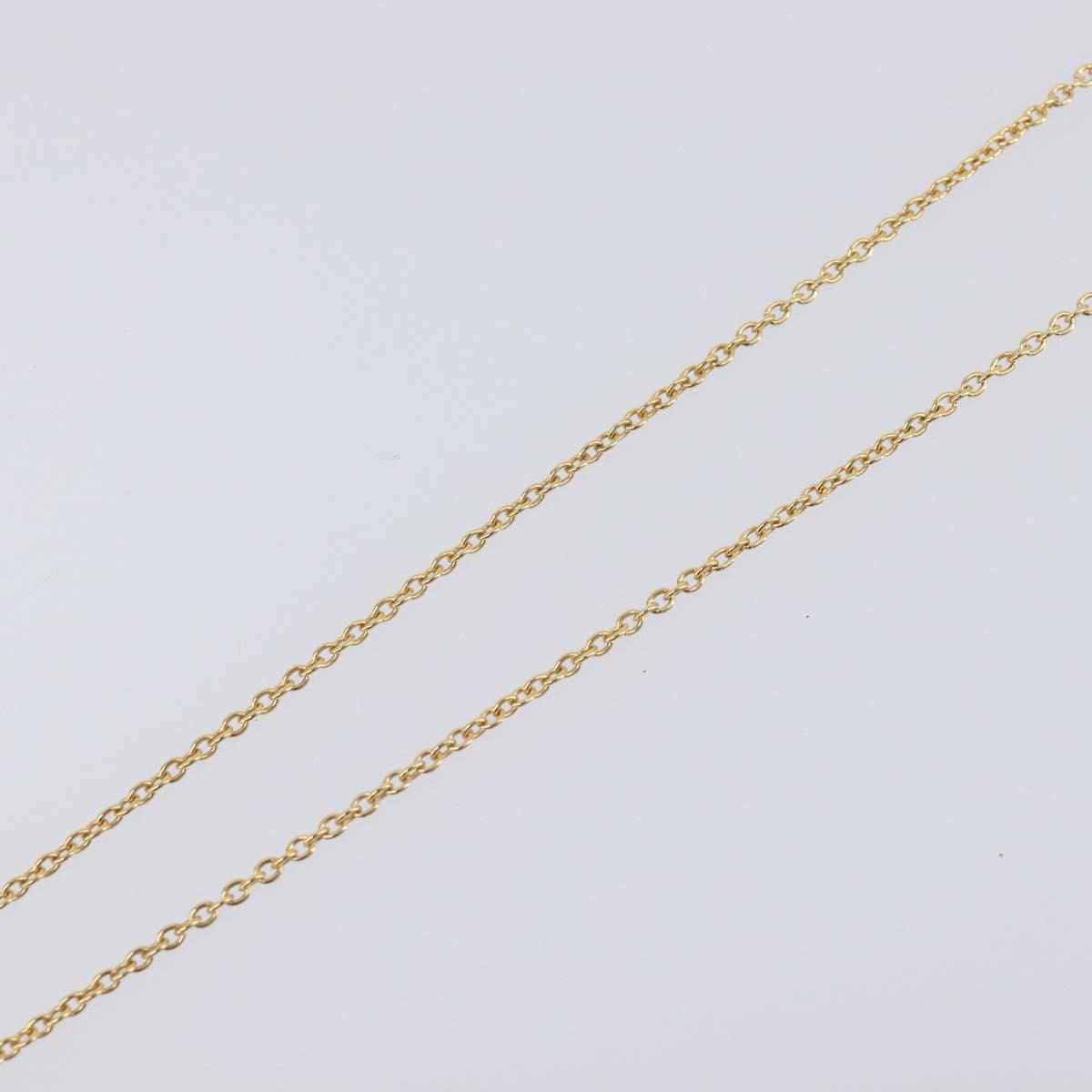 Christian Dior Heart Stone Necklace metal Gold Auth 205471