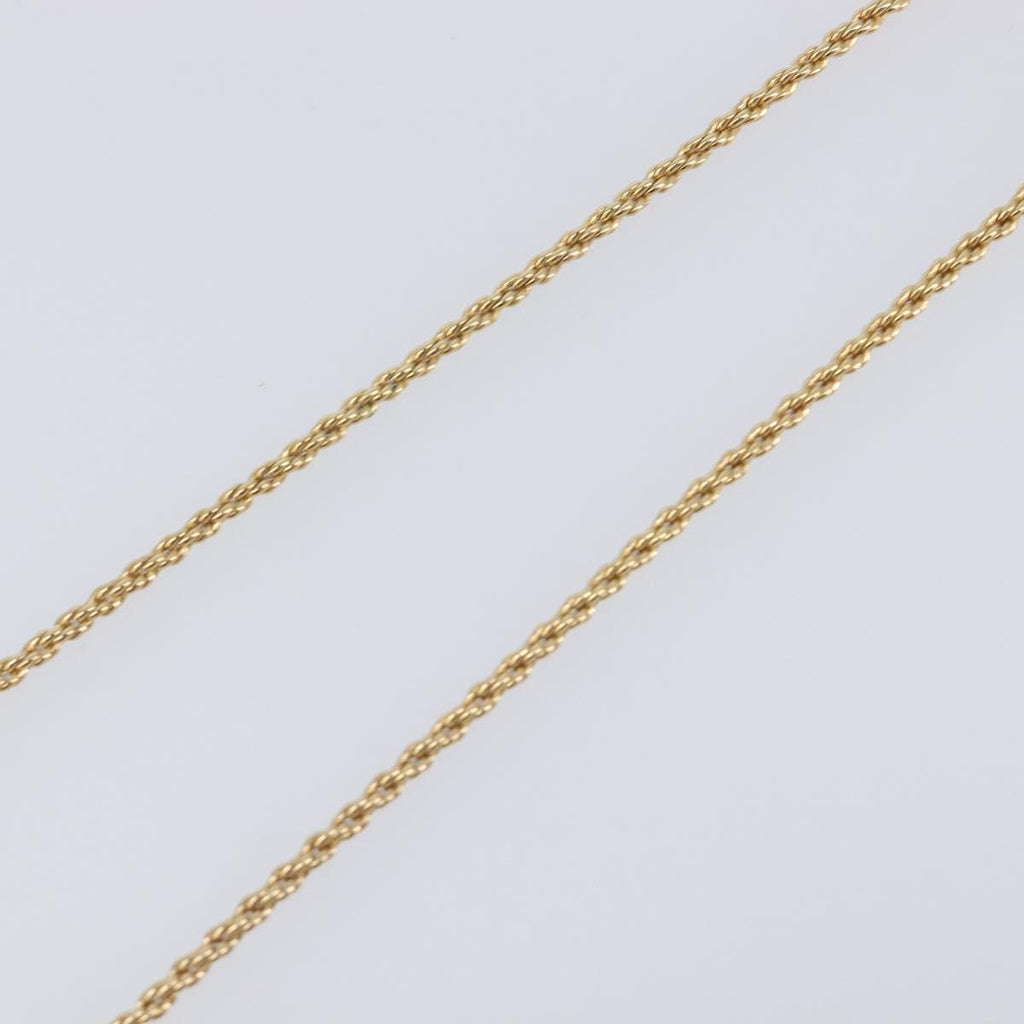 Christian Dior CD Stone Necklace metal Gold Auth 205476