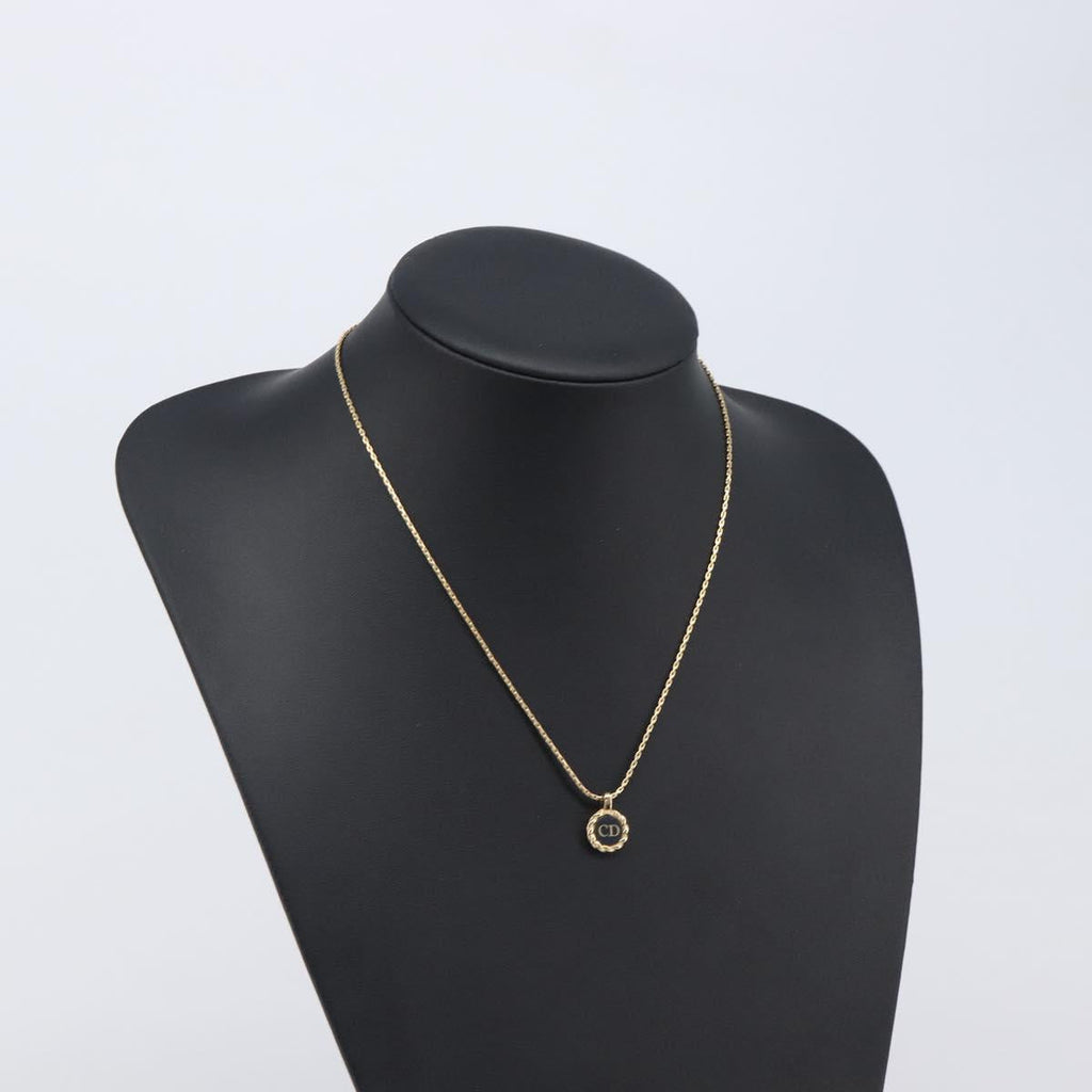 Christian Dior Necklace metal Gold Auth 205485