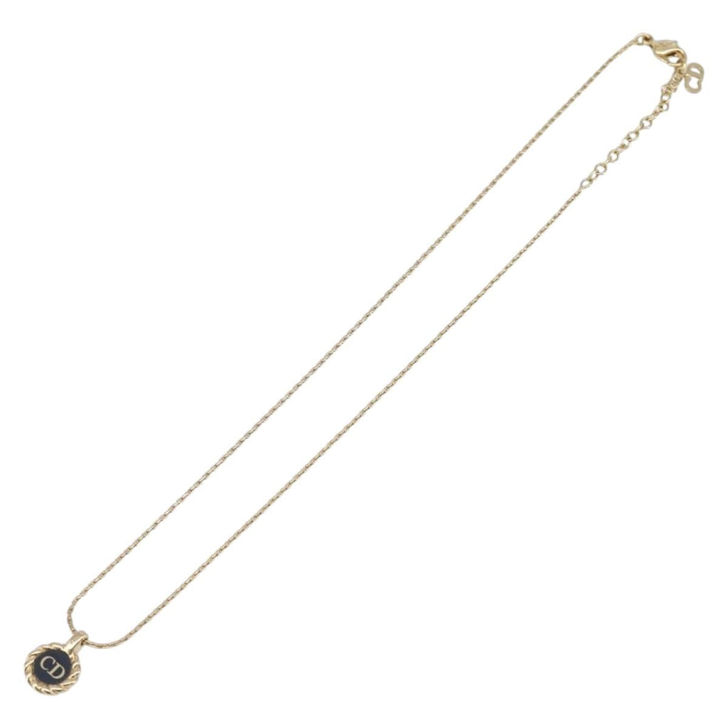 Christian Dior Necklace metal Gold Auth 205485