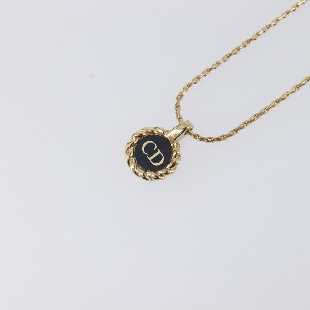 Christian Dior Necklace metal Gold Auth 205485