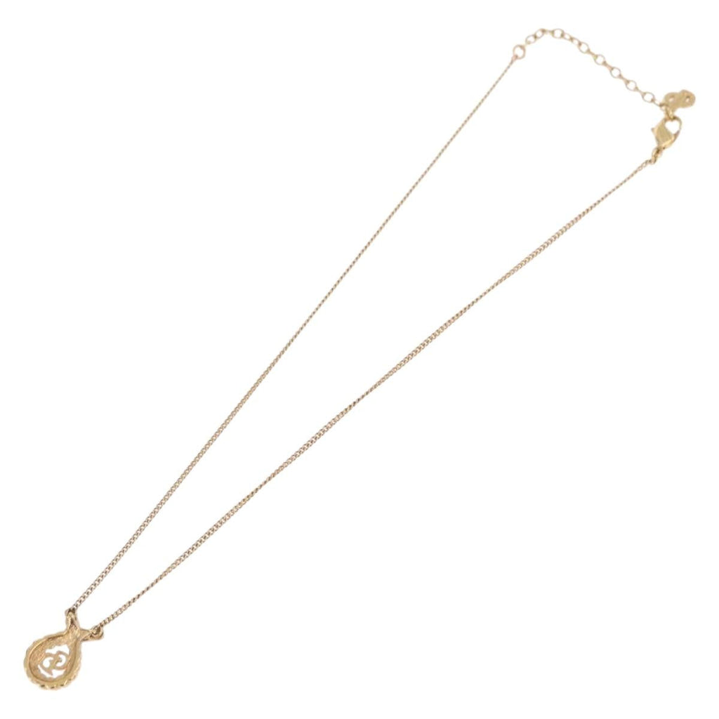 Christian Dior Necklace metal Gold Tone Auth 206380