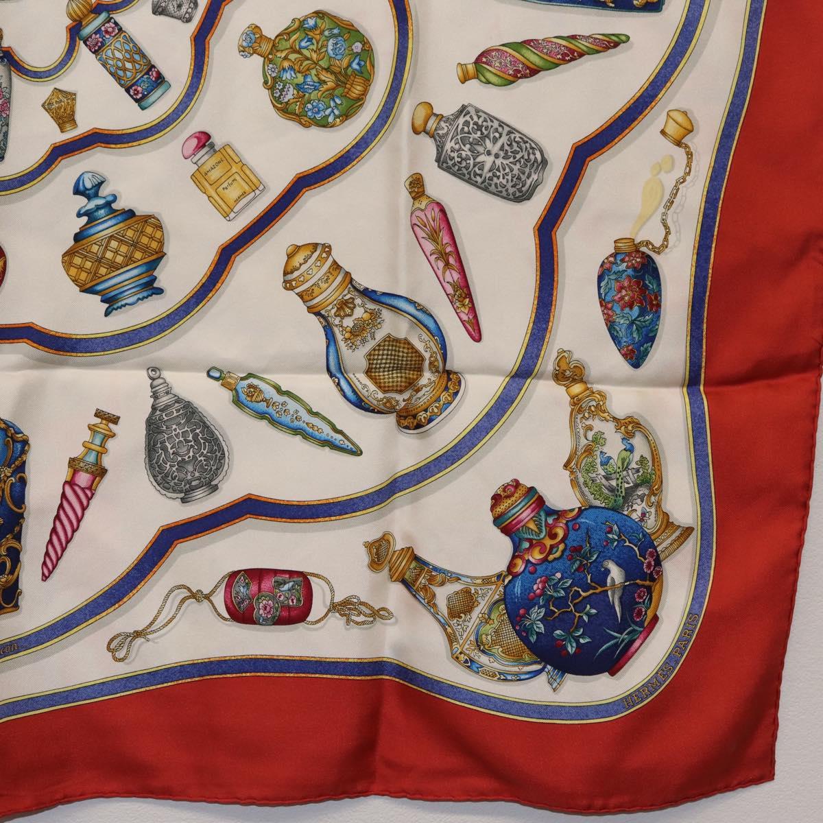 HERMES Carre 90 Scarf ”Pourvu qu'on ait l'ivresse” Silk Red Auth 206430