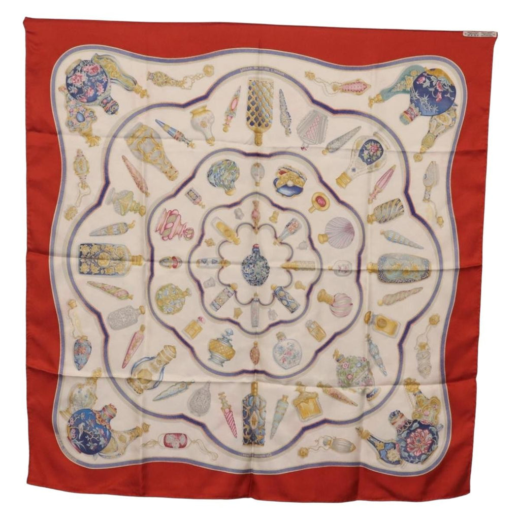HERMES Carre 90 Scarf ”Pourvu qu'on ait l'ivresse” Silk Red Auth 206430