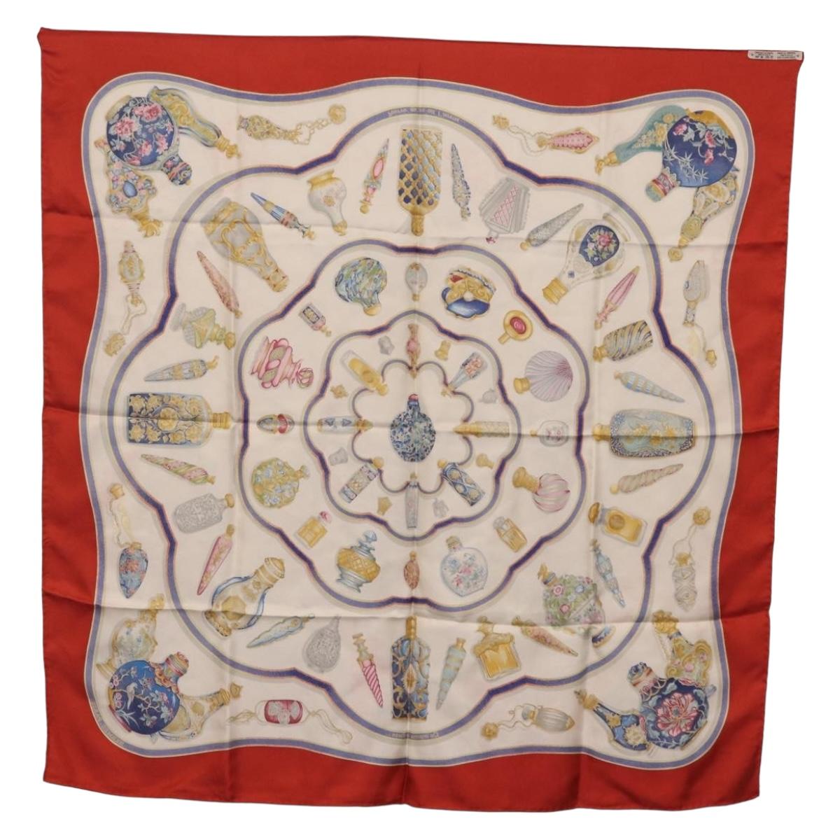 HERMES Carre 90 Scarf ”Pourvu qu'on ait l'ivresse” Silk Red Auth 206430