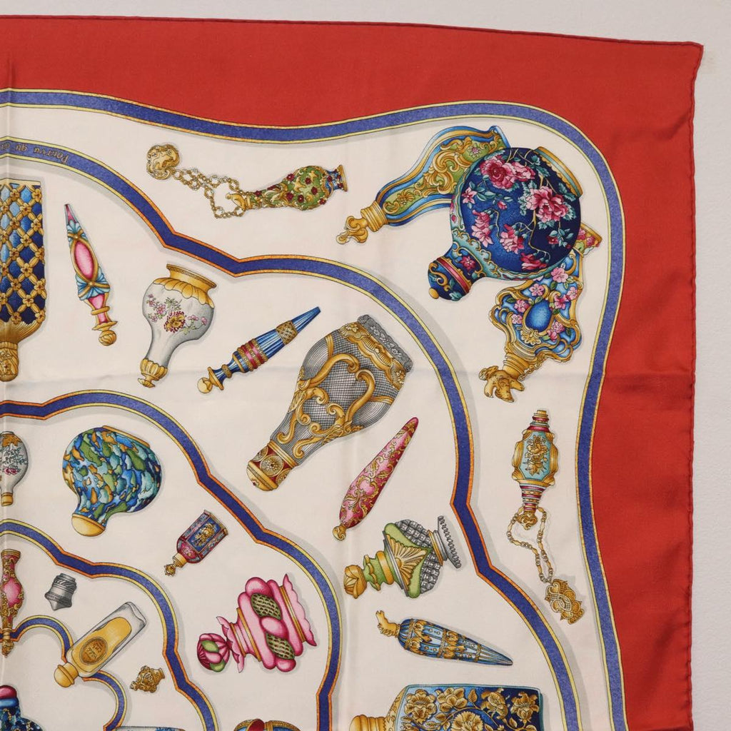 HERMES Carre 90 Scarf ”Pourvu qu'on ait l'ivresse” Silk Red Auth 206430