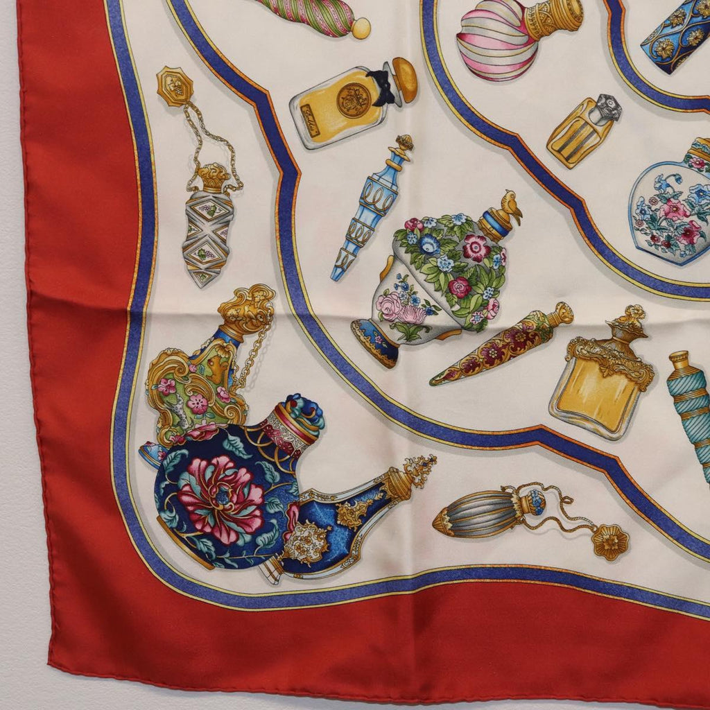 HERMES Carre 90 Scarf ”Pourvu qu'on ait l'ivresse” Silk Red Auth 206430