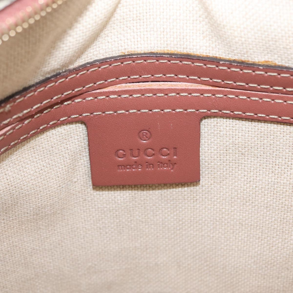 GUCCI GG Supreme Shoulder Bag PVC Beige Gold 295257 Auth 206500