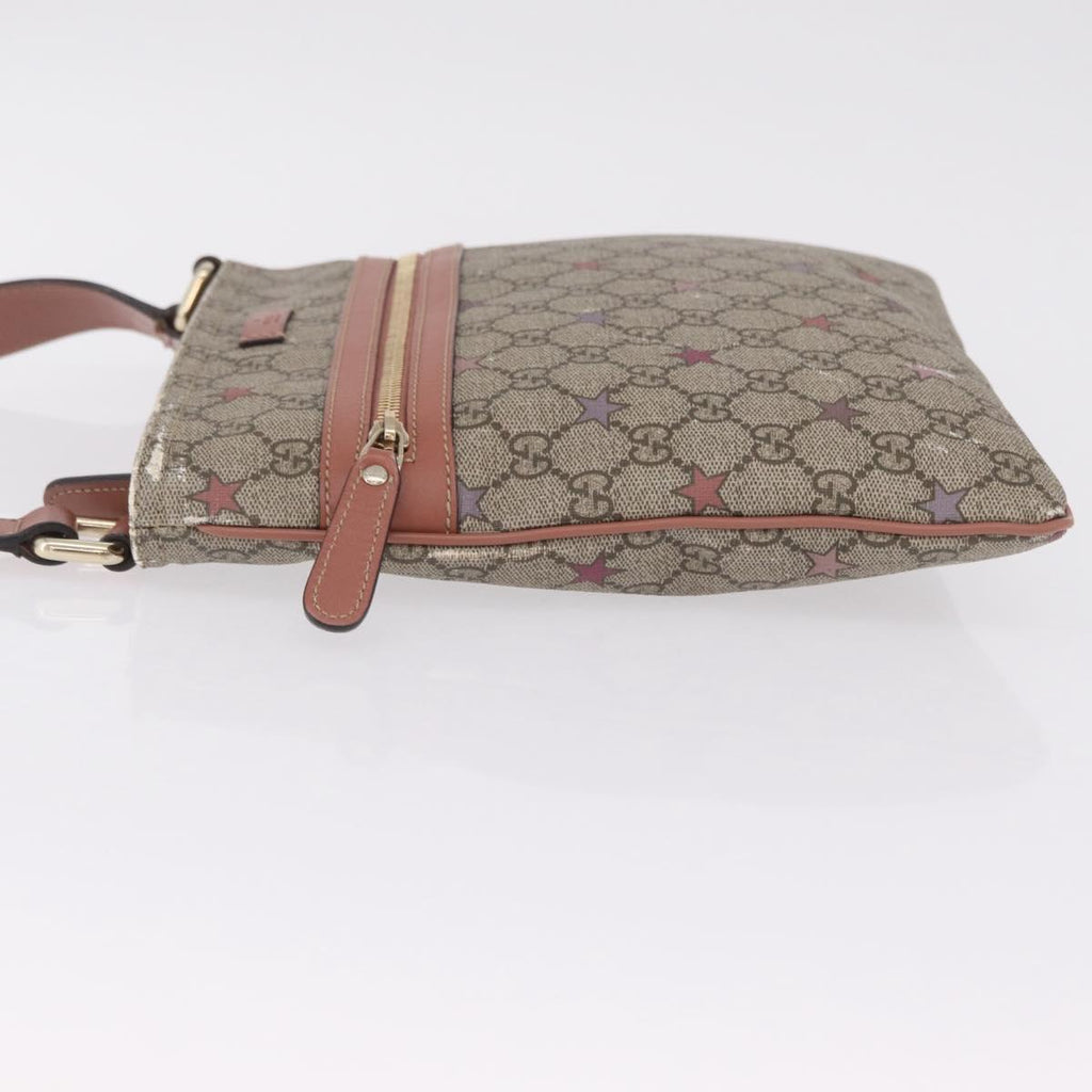 GUCCI GG Supreme Shoulder Bag PVC Beige Gold 295257 Auth 206500