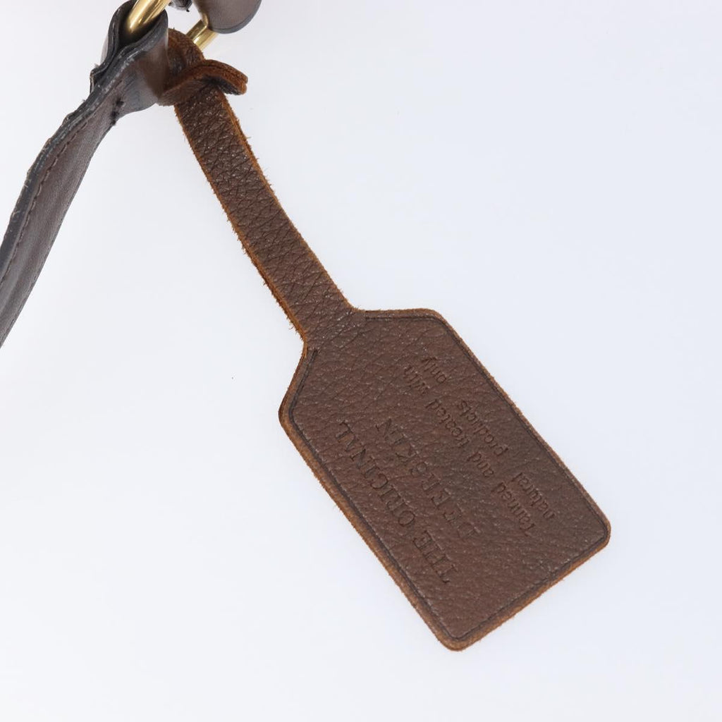 PRADA Shoulder Bag Leather Brown Gold Auth 206575