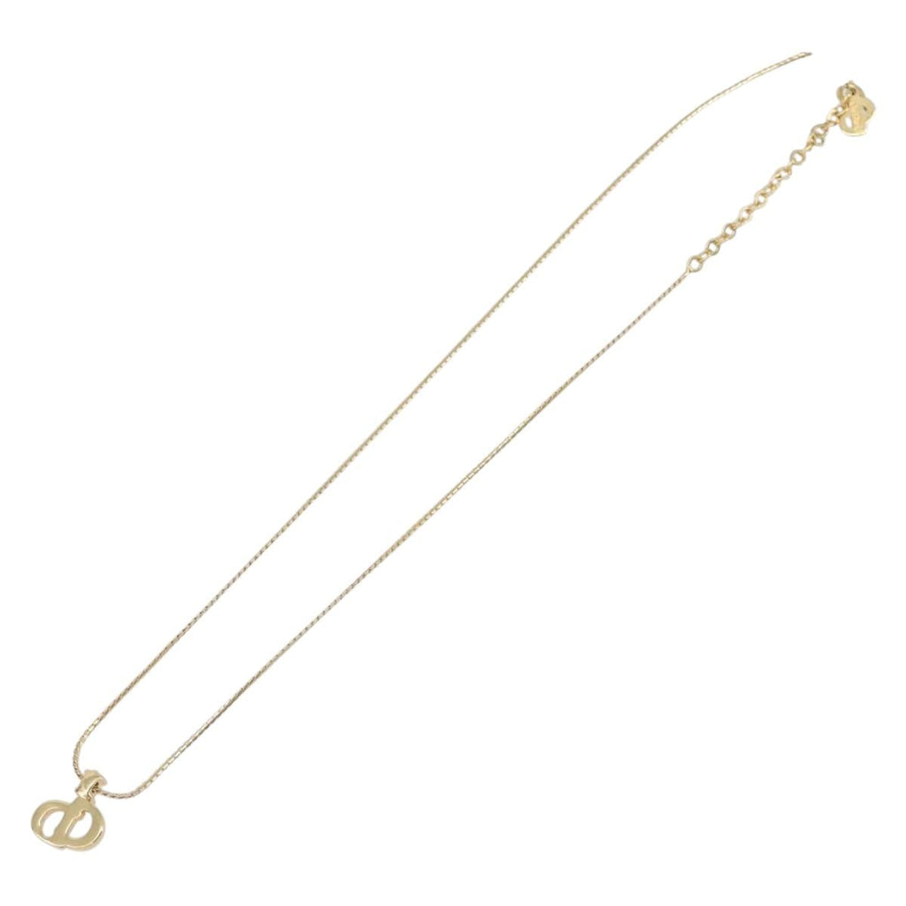 Christian Dior Necklace Metal 2 Set Gold Tone Auth 206829