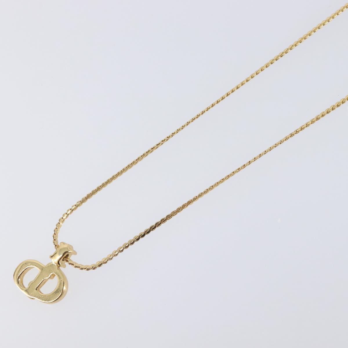 Christian Dior Necklace Metal 2 Set Gold Tone Auth 206829