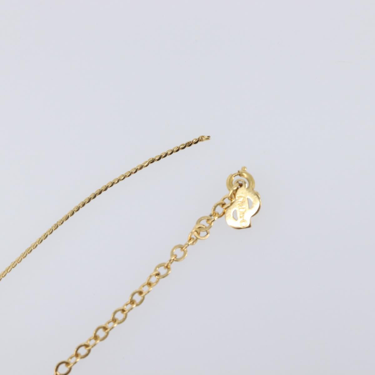 Christian Dior Necklace Metal 2 Set Gold Tone Auth 206829