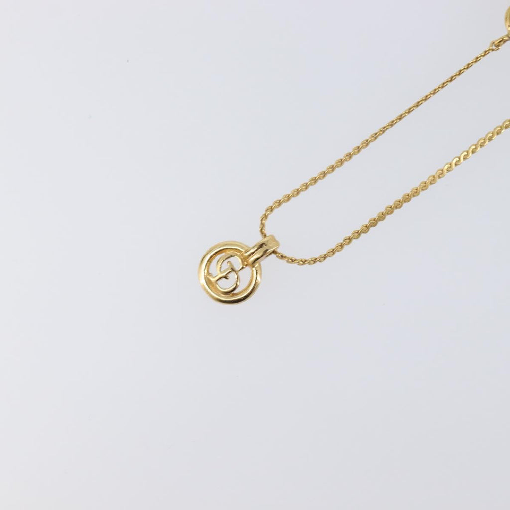 Christian Dior Necklace Metal 2 Set Gold Tone Auth 206829