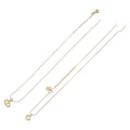 Christian Dior Necklace Metal 2 Set Gold Tone Auth 206829