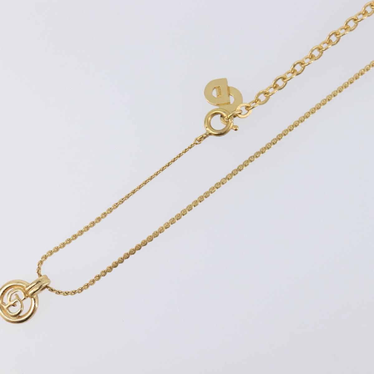 Christian Dior Necklace Metal 2 Set Gold Tone Auth 206829
