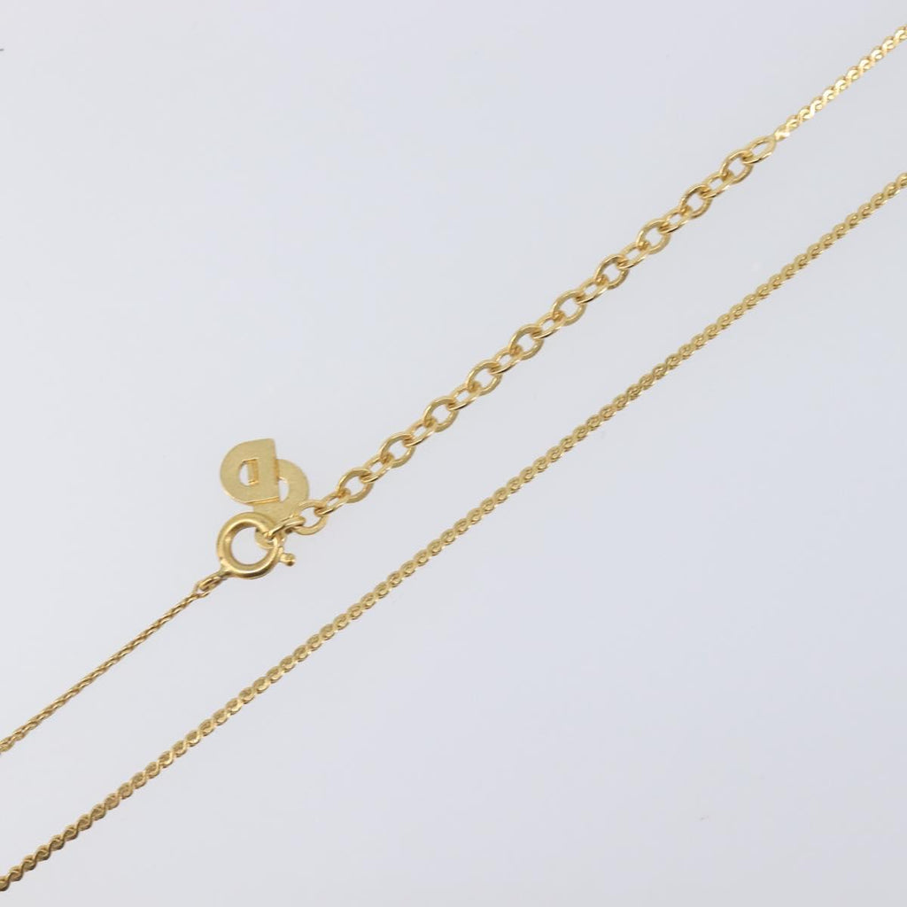 Christian Dior Necklace Metal 2 Set Gold Tone Auth 206829
