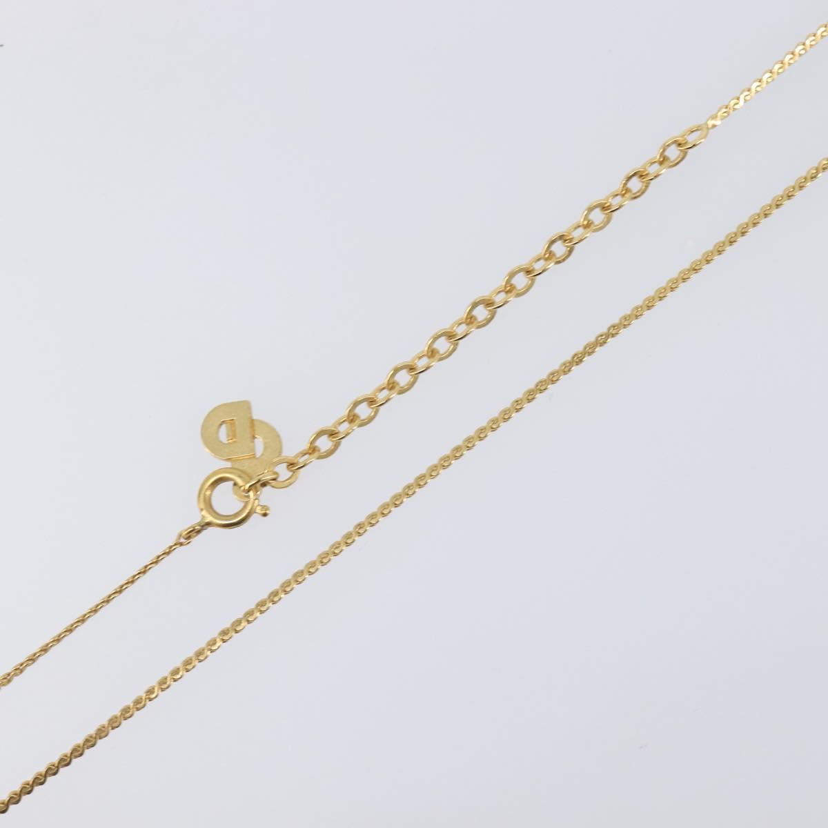 Christian Dior Necklace Metal 2 Set Gold Tone Auth 206829