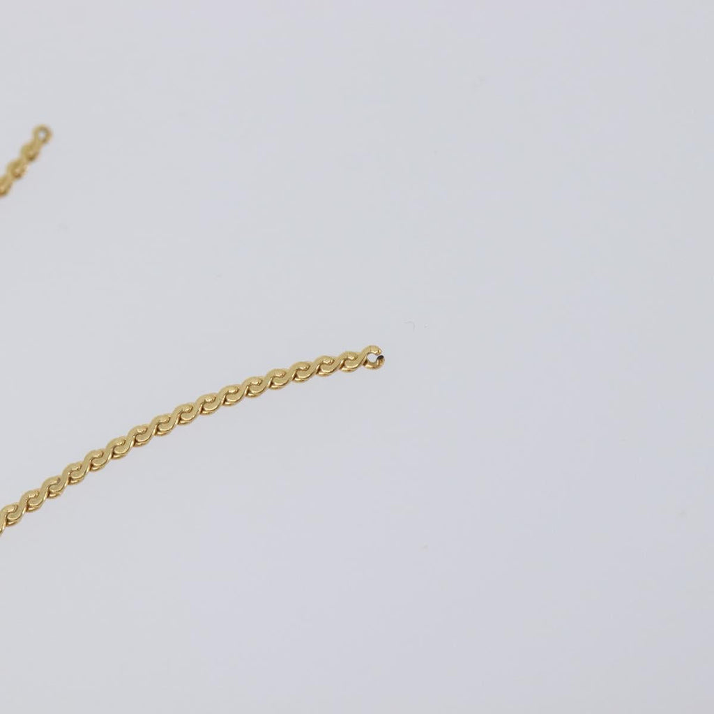 Christian Dior Necklace Metal 2 Set Gold Tone Auth 206829