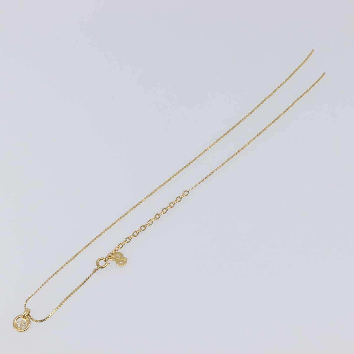 Christian Dior Necklace Metal 2 Set Gold Tone Auth 206829