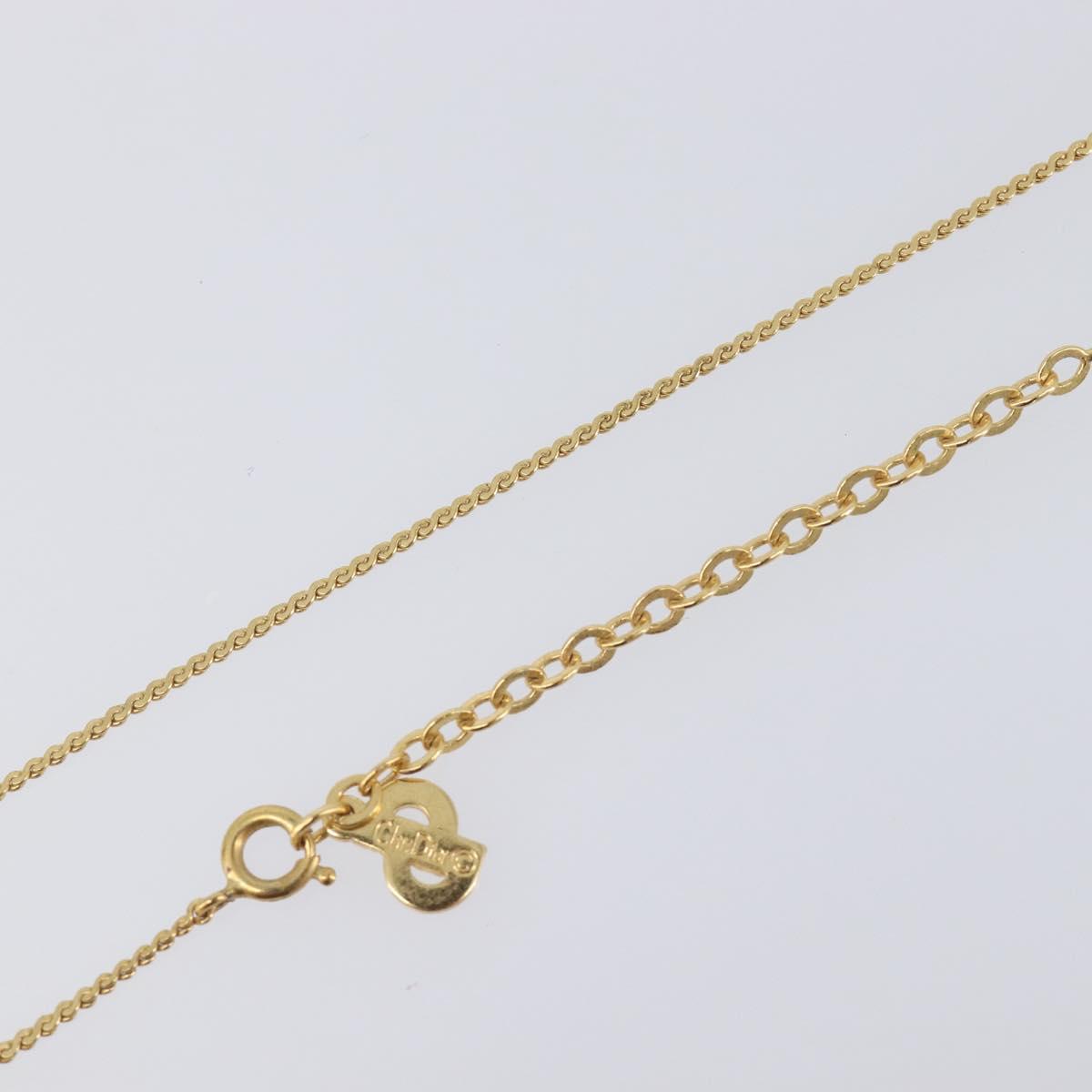 Christian Dior Necklace Metal 2 Set Gold Tone Auth 206829