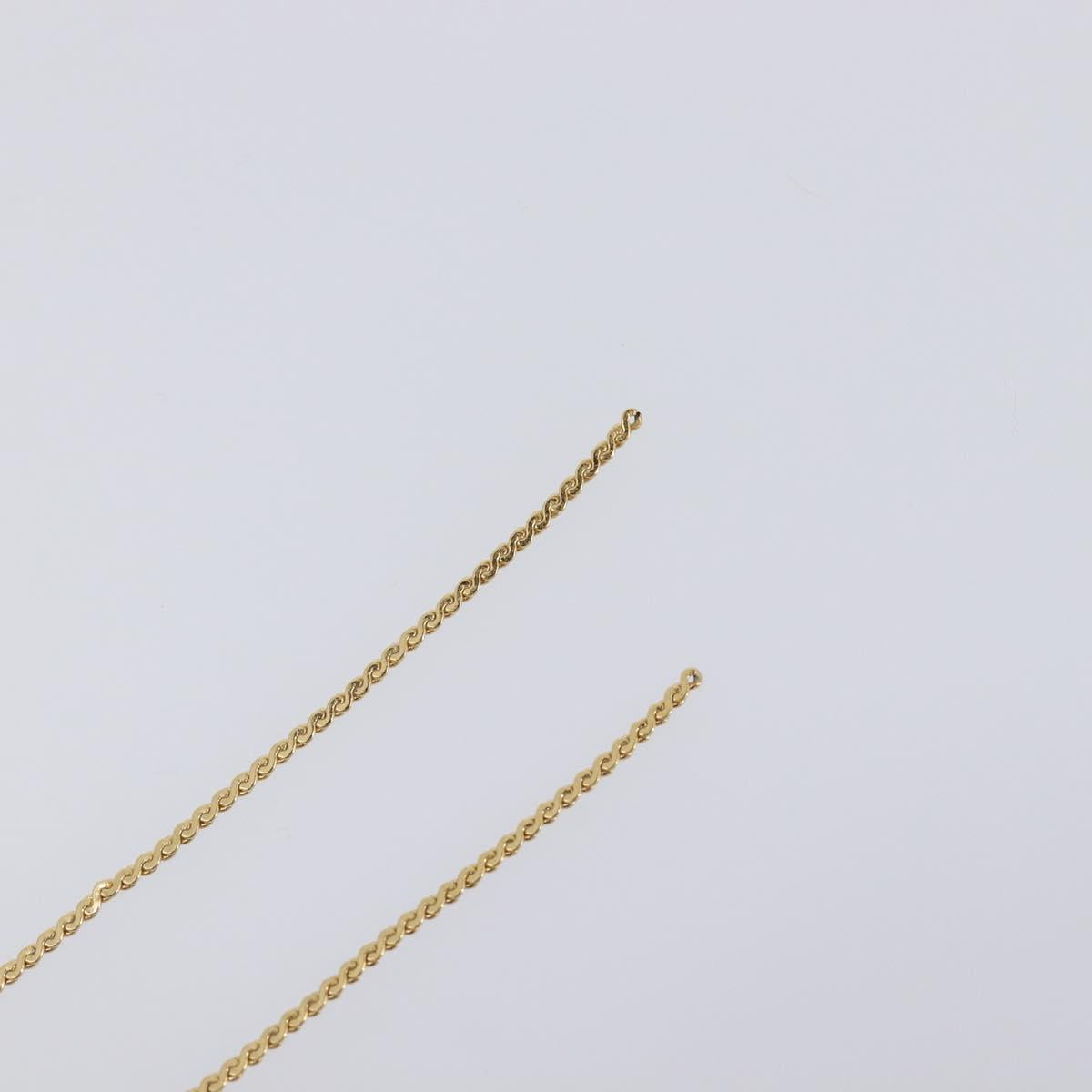 Christian Dior Necklace Metal 2 Set Gold Tone Auth 206829