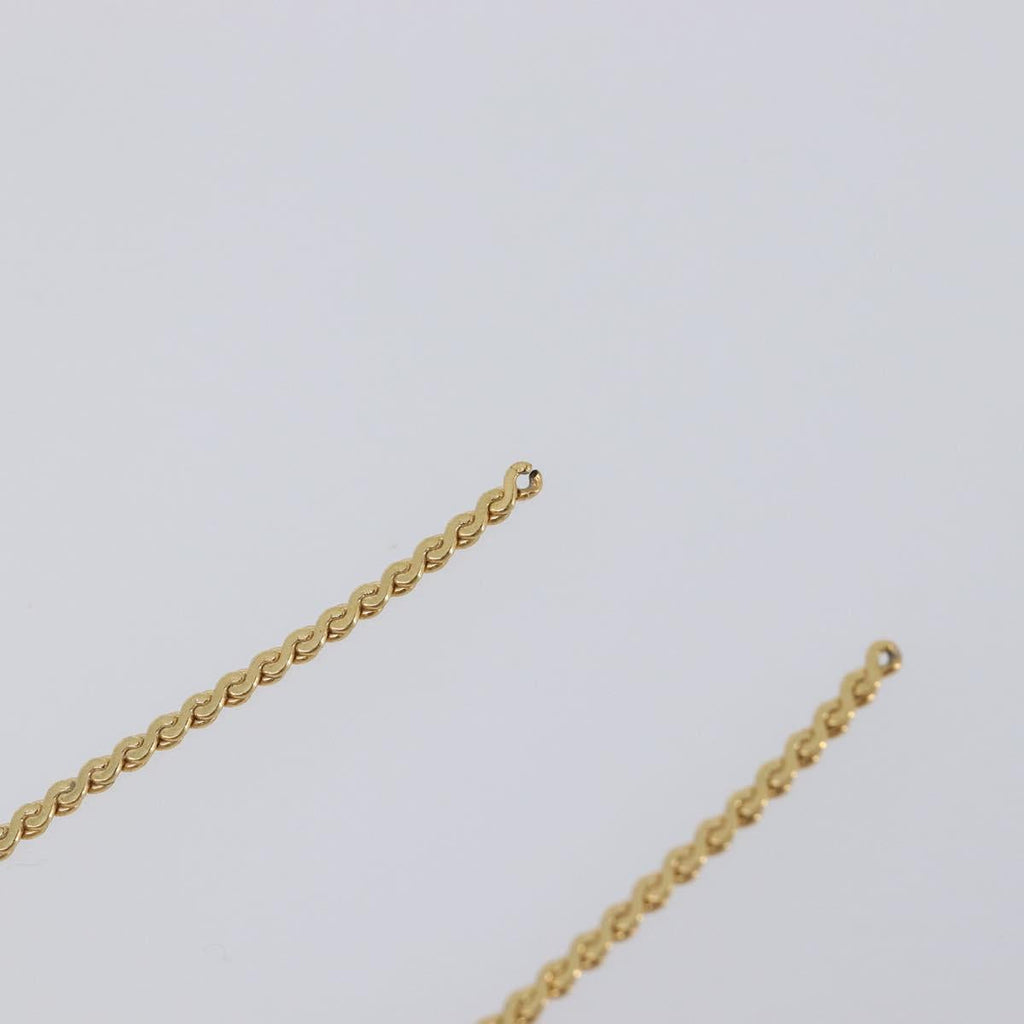 Christian Dior Necklace Metal 2 Set Gold Tone Auth 206829