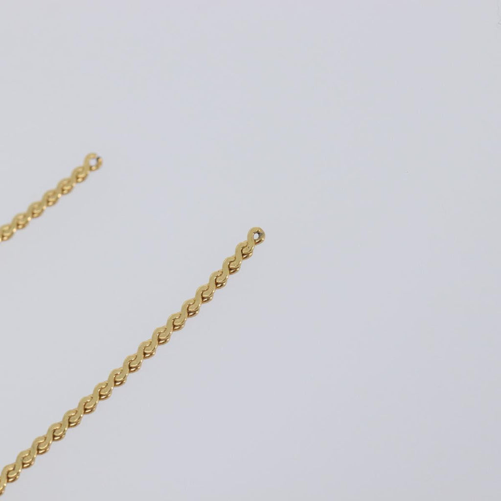 Christian Dior Necklace Metal 2 Set Gold Tone Auth 206829