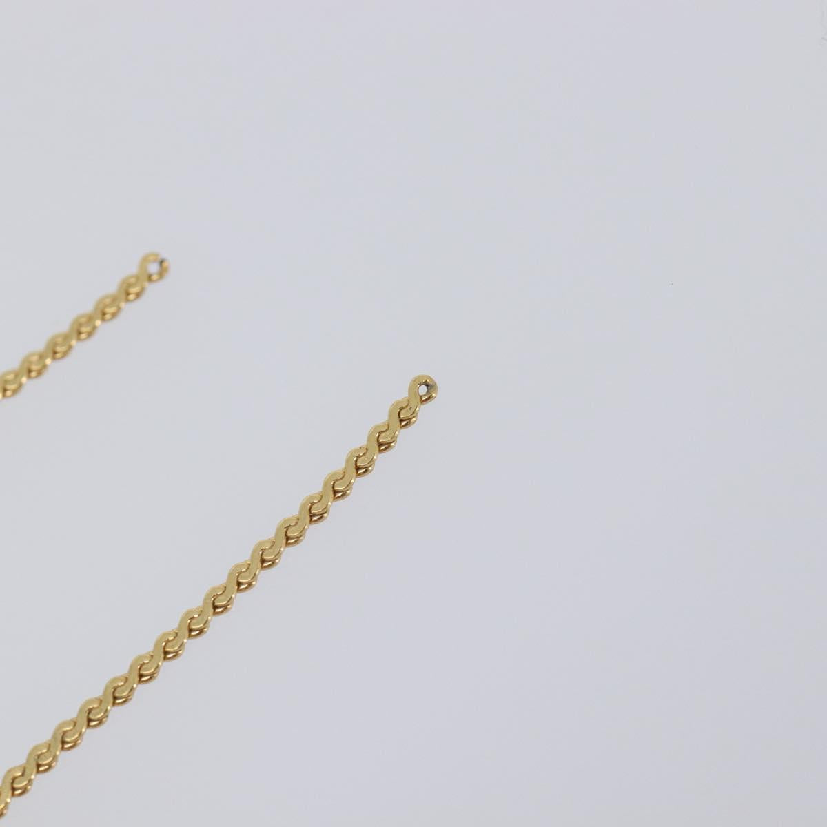 Christian Dior Necklace Metal 2 Set Gold Tone Auth 206829