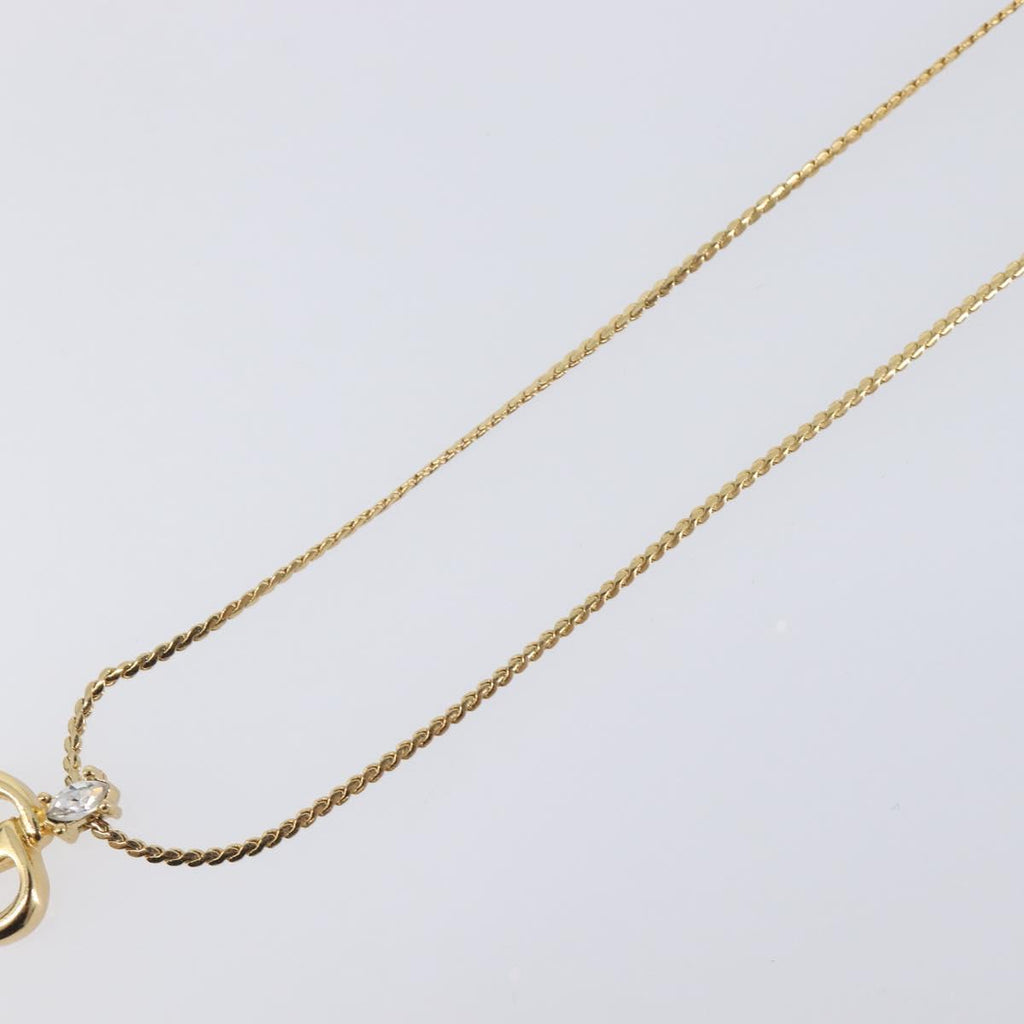 Christian Dior Necklace Metal 2 Set Gold Tone Auth 206829
