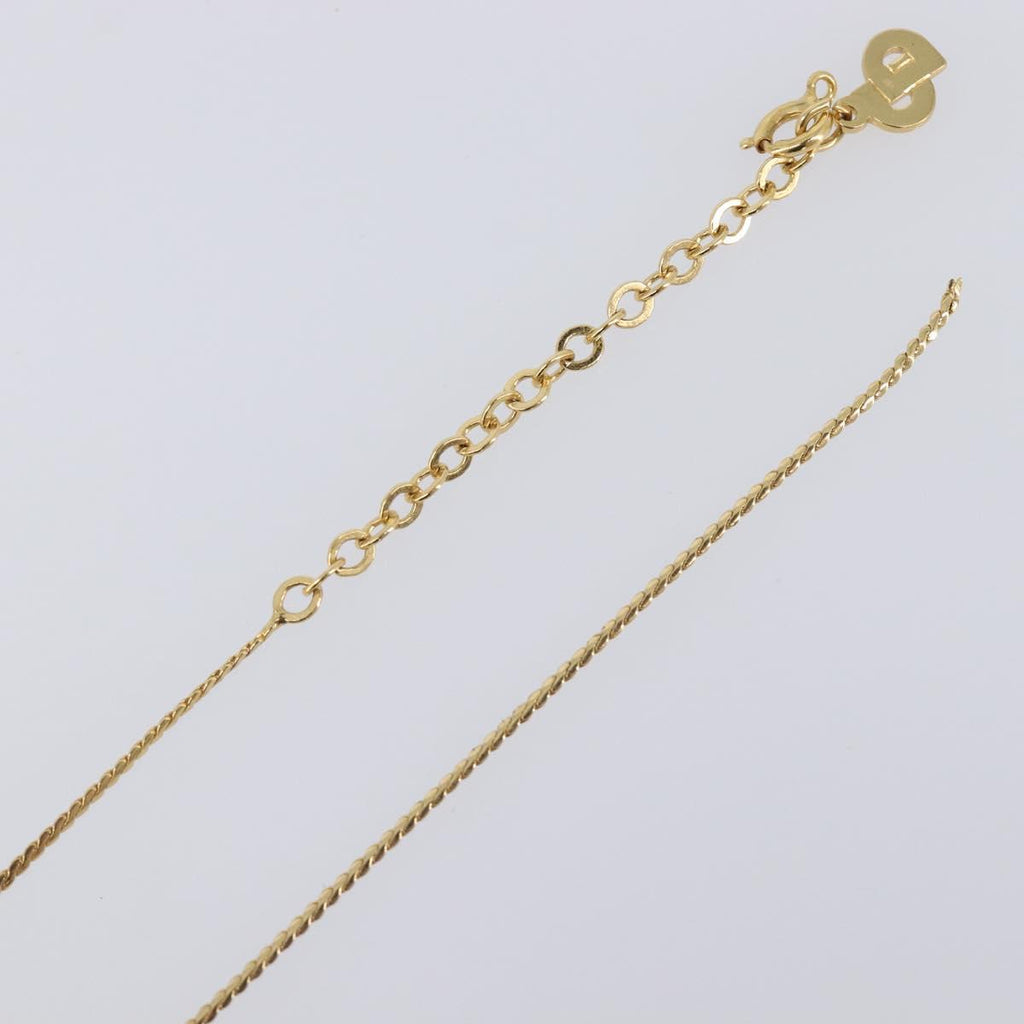 Christian Dior Necklace Metal 2 Set Gold Tone Auth 206829