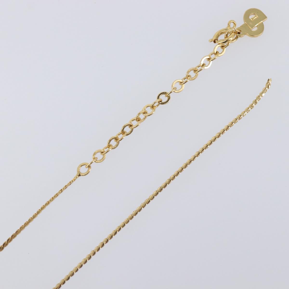 Christian Dior Necklace Metal 2 Set Gold Tone Auth 206829