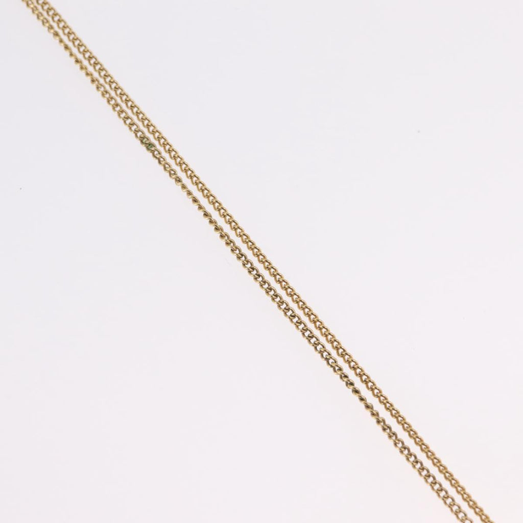 Christian Dior Necklace Metal Gold Tone Auth 206832