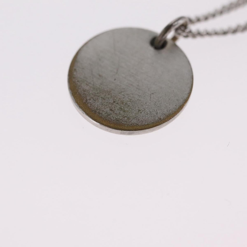 Christian Dior Necklace Metal Silver Auth 206834