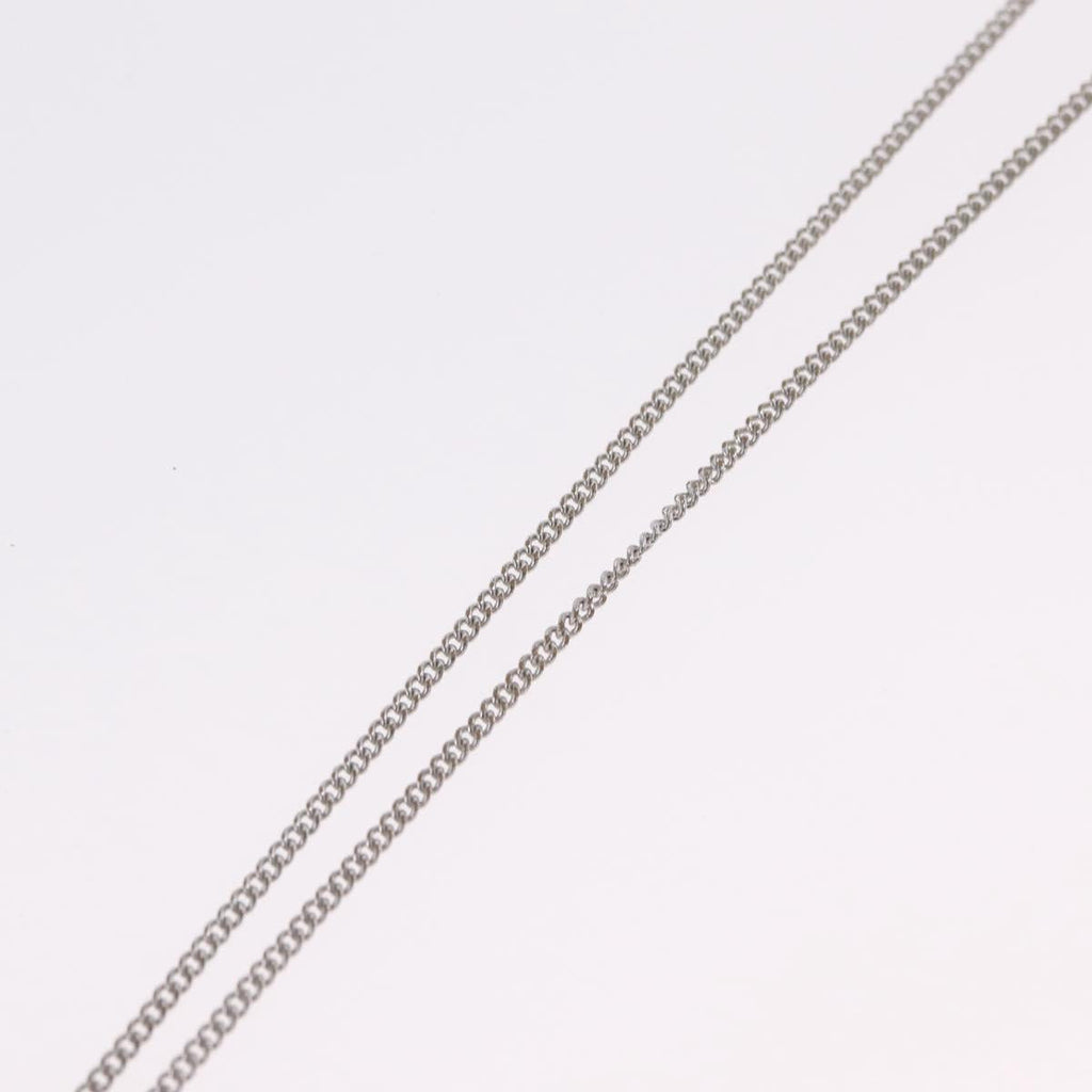 Christian Dior Necklace Metal Silver Auth 206834