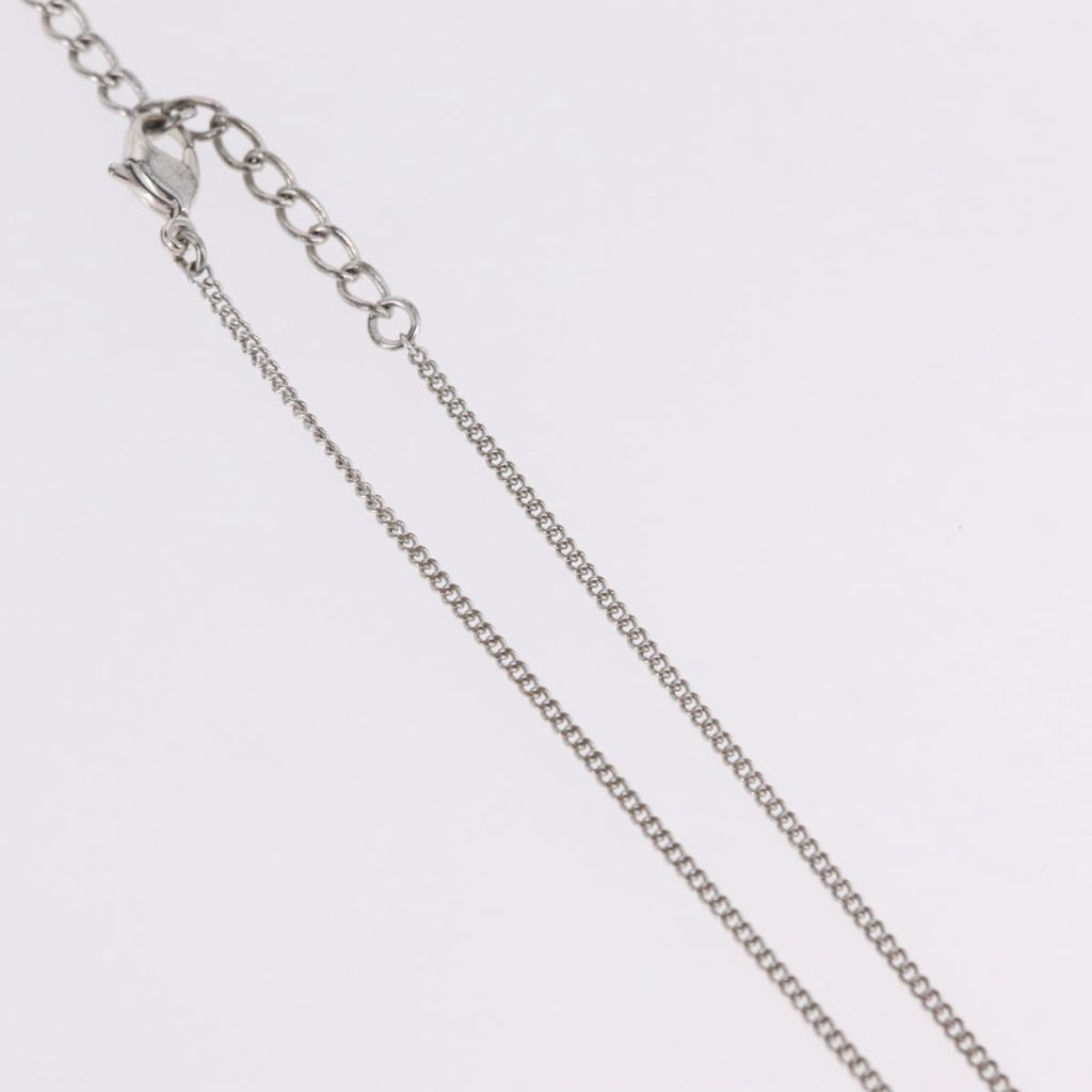 Christian Dior Necklace Metal Silver Auth 206834