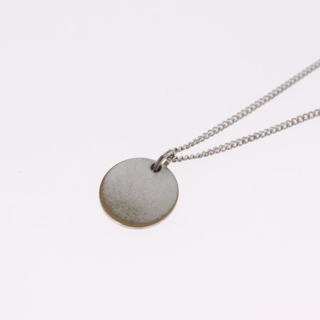 Christian Dior Necklace Metal Silver Auth 206834