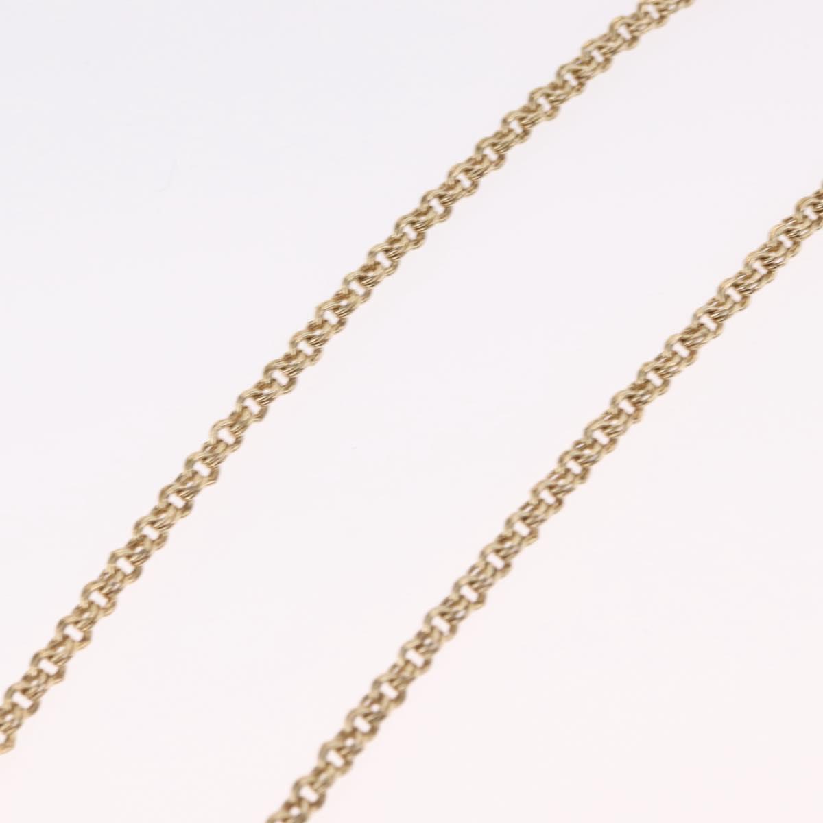 Christian Dior Necklace Metal Gold Tone Auth 206850