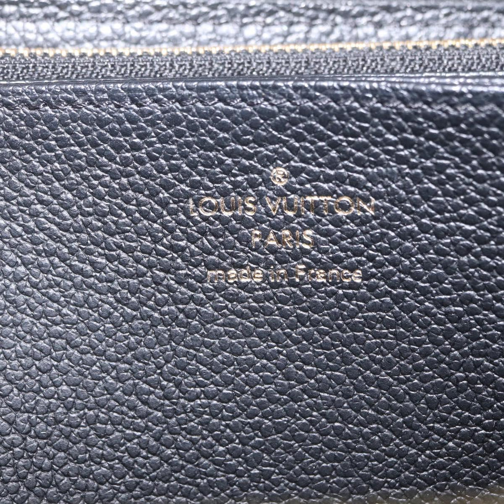 LOUIS VUITTON Monogram Empreinte Zippy Long Wallet Black M61864 LV Auth 207051