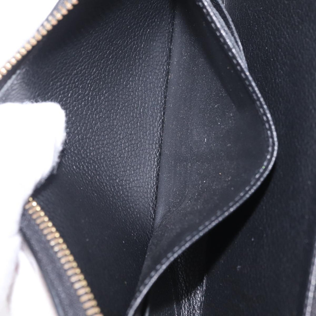 LOUIS VUITTON Monogram Empreinte Zippy Long Wallet Black M61864 LV Auth 207051