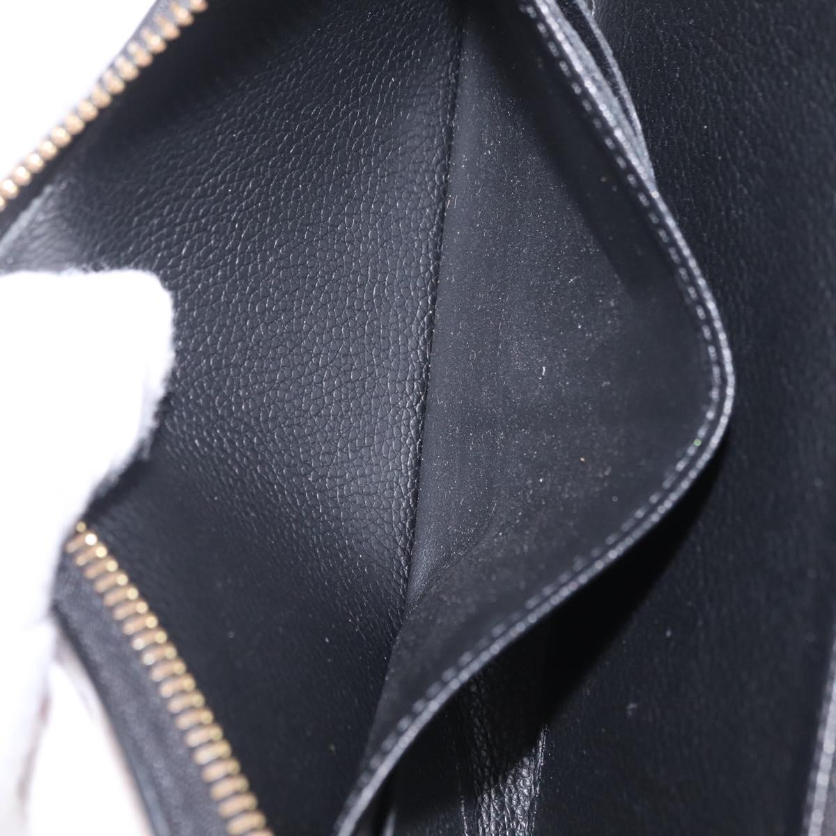 LOUIS VUITTON Monogram Empreinte Zippy Long Wallet Black M61864 LV Auth 207051